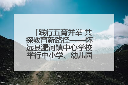 践行五育并举 共探教育新路径——怀远县淝河镇中心学校举行中小学、幼儿园班主任论坛活动